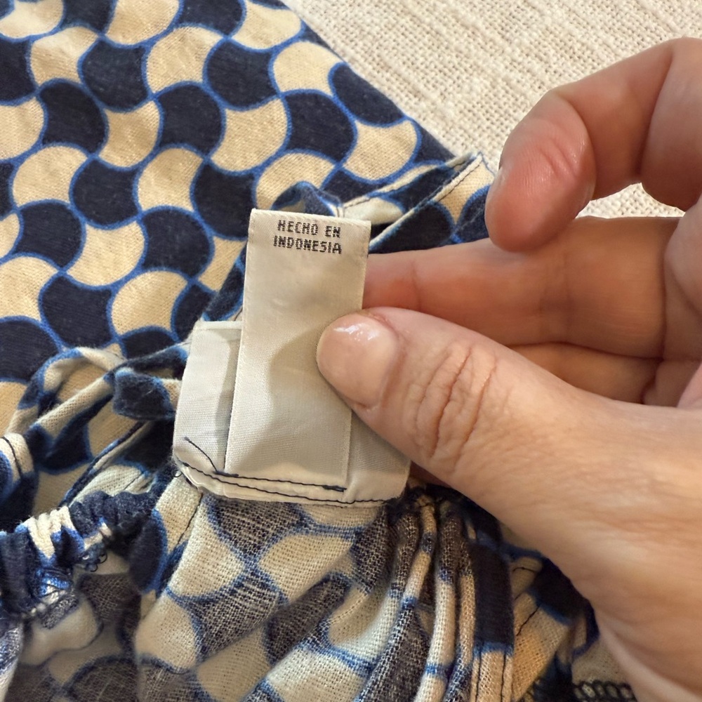 Ava & Viv Blue and White Halter Dress, size 2X - Picture 7 of 8
